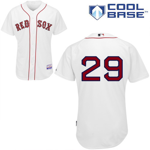 Daniel Nava #29 Youth Baseball Jersey-Boston Red Sox Authentic Home White Cool Base MLB Jersey